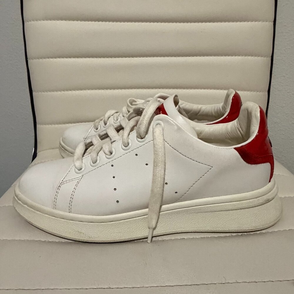 Marc Jacobs Leather Printed White Sneakers – Women’s Size 39 – Designer Casual